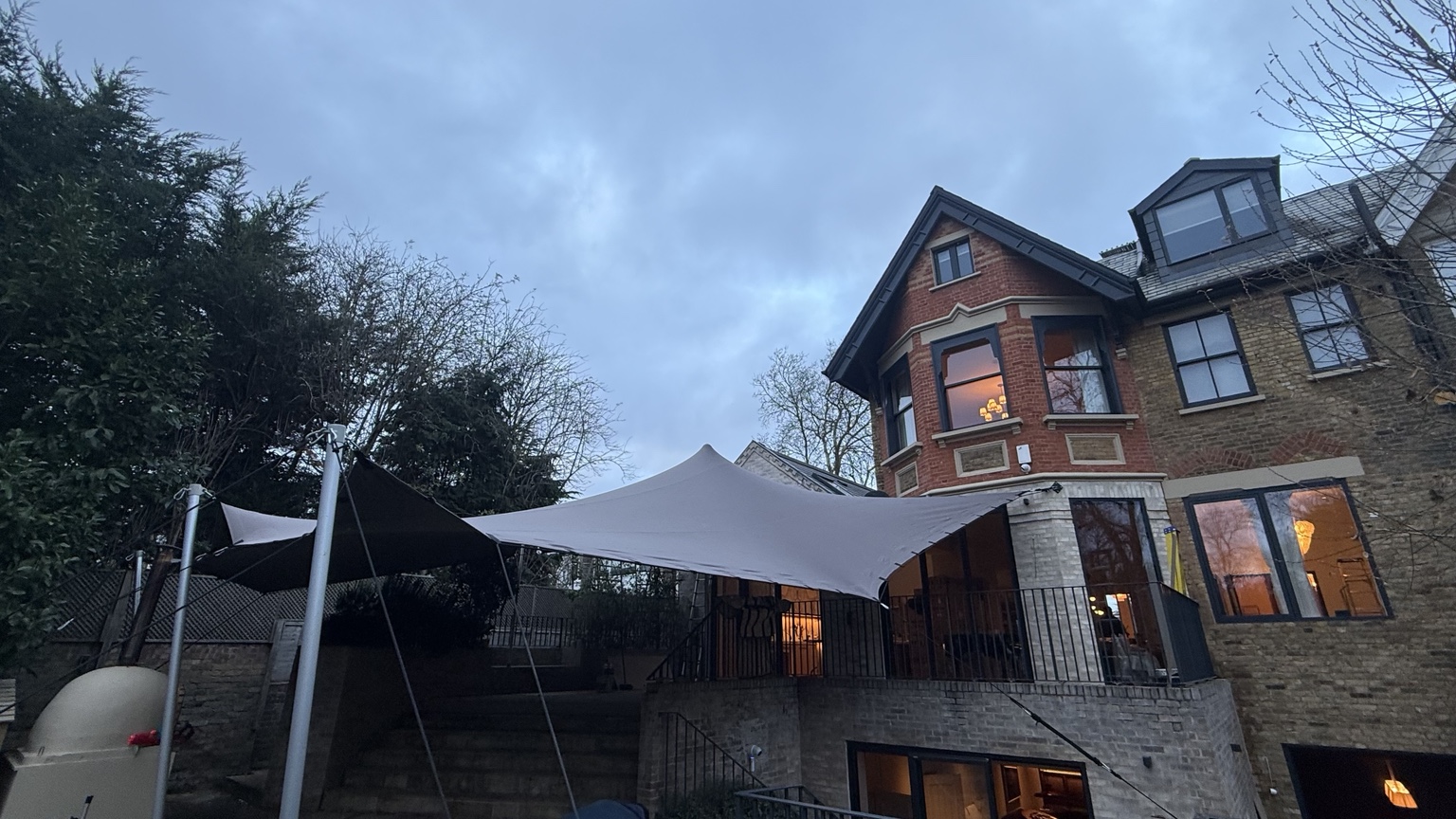 Large stretch tent installation at an event